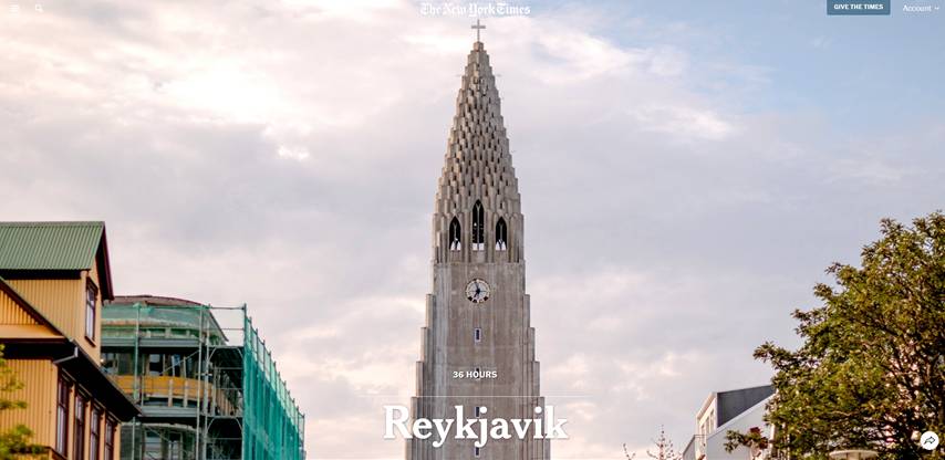 New York Times: 36 Hours in Reykjavik